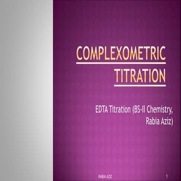 Complexometric Titration