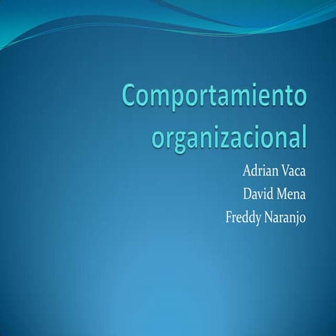 Comportamiento organizacional