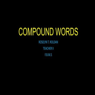Compound words ppt