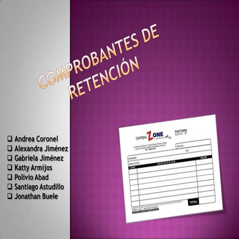 Comprobantes de Retención