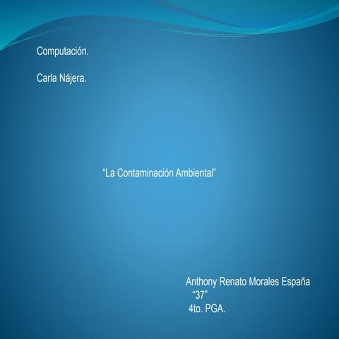 contaminación Ambiental