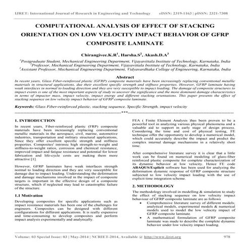 Computational analysis of effect of stacking orientation on low velocity impa...
