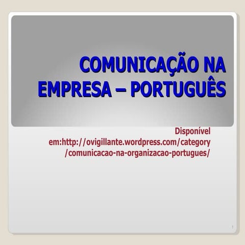 Comunicacao e informaçao