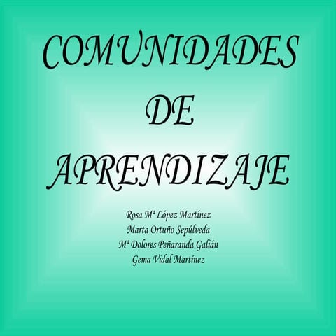 Comunidades De Aprendizaje