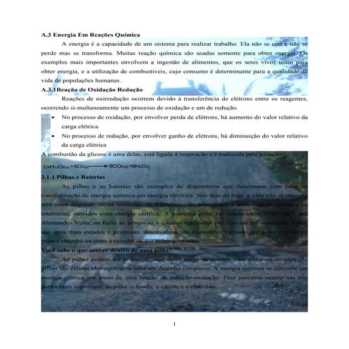 Conceito de oxidação e de redução
