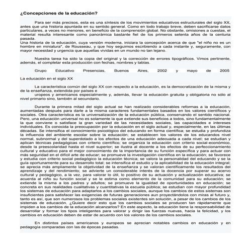 Concepciones de la educación