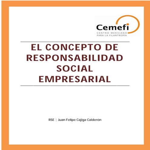 CONCEPTO DE RESPONSABILIDAD SOCIAL EMPRESARIAL