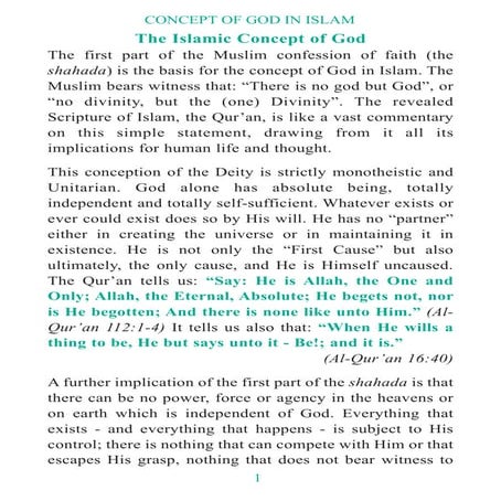 Concept of god in islam