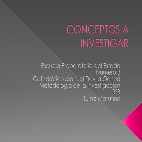 Conceptos a investigar