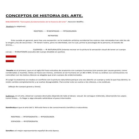 Conceptos de historia del arte.