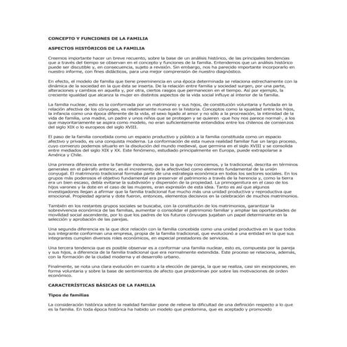 Concepto y funciones de la familia