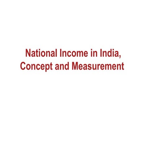 Concepts &amp; methods of national income