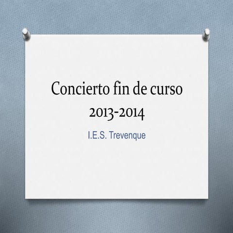 Concierto fin de curso I.E.S. Trevenque