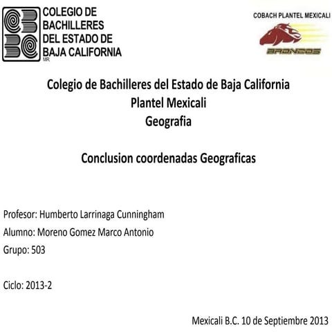 Conclusion coordenadas