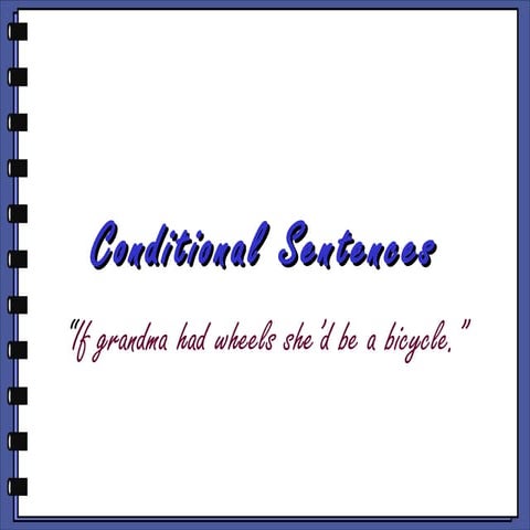 Conditional sentences
