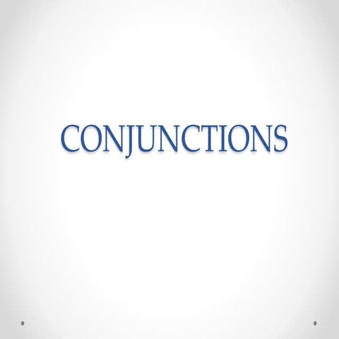 Conjunctions
