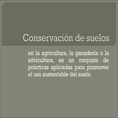 Conservación de suelos