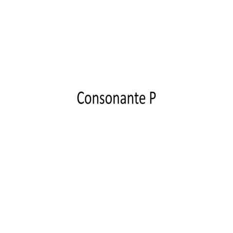 Consonante p