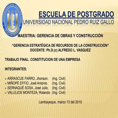 Constitución de empresa final