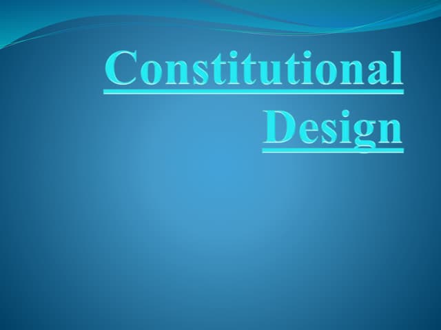Constitutional design (9th d)