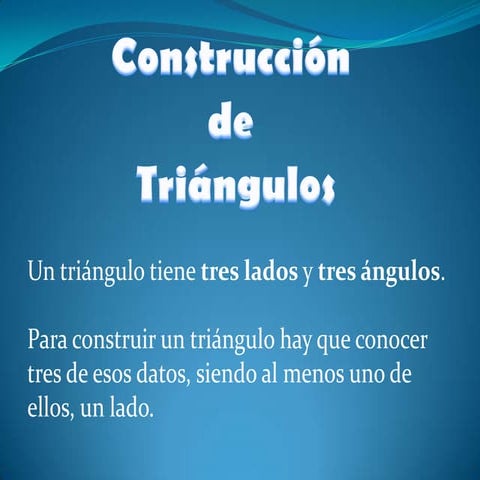 Construccion de triangulos