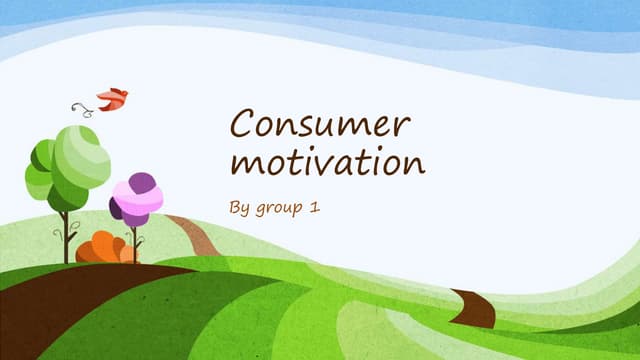 Consumer motivation