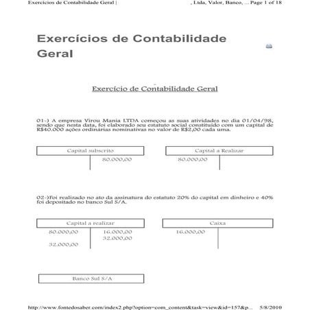 Contabilidade razonetes resolvidos