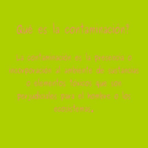 Contaminacion