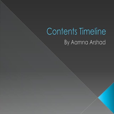 Contents timeline 