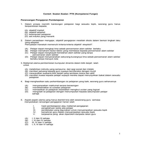 Contoh  soalan soalan  ptk fungsi