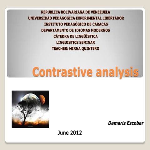 Contrastive analysis