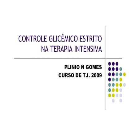 Controle GlicêMico Estrito Na Ti