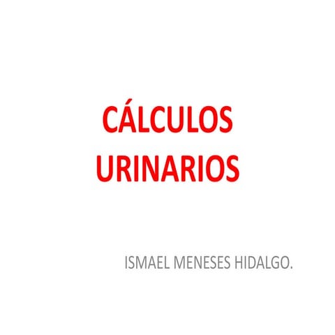 Cálculos urinarios