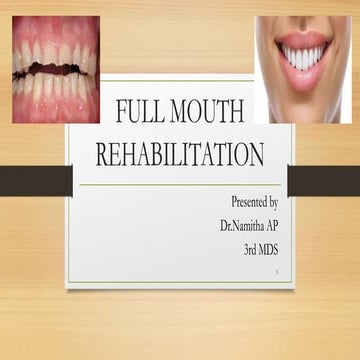 full mouth rehabilitation part 1