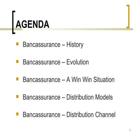 Bancassurance - History, Evolution &amp; Distribution Model