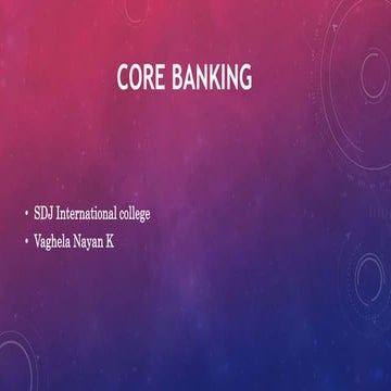 Core banking chapter 4