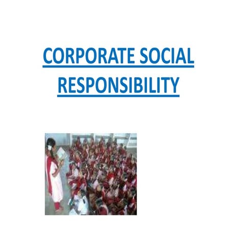 Corporate social responsibility