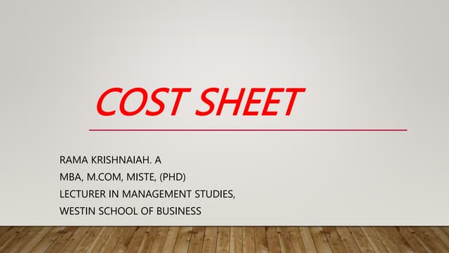Cost sheet preparation.pptx