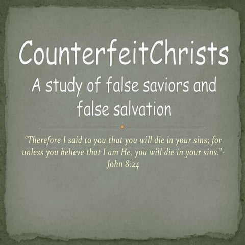 Counterfeit christs introduction 1
