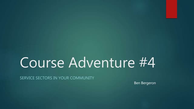 Course adventure #4 (Ben Bergeron)