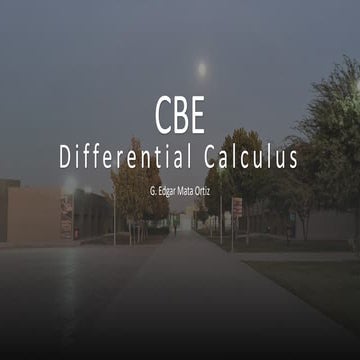 Course presentation differential calculus ea2021