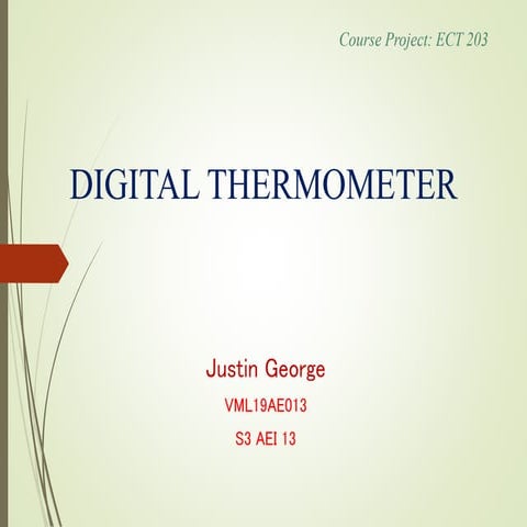 Digital Thermometer Arduino Based Abstract Details