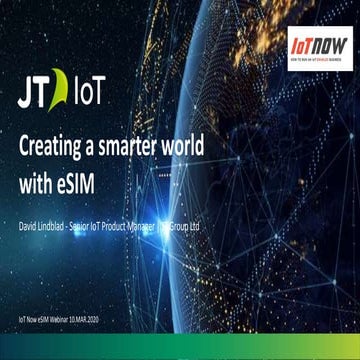 Creating a smarter world with eSIM