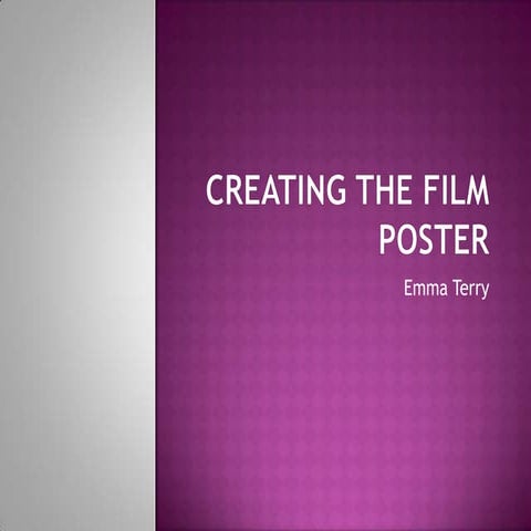 Creating the film poster