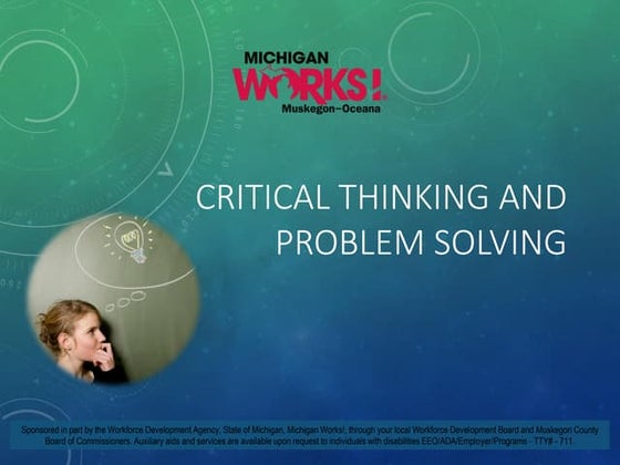 Critical Thinking and Problem Solving