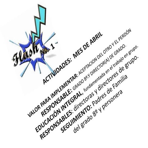 Cronograma mes de abril de 2012