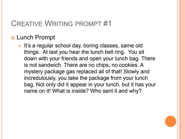 Creative Writing Prompts