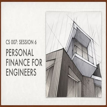 Stanford CS 007-06: Personal Finance for Engineers / All About Debt