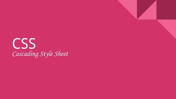 Css cascading style sheet