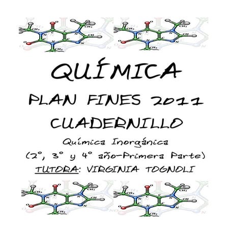 Cuadernillo química 2° 3°-4° 2011